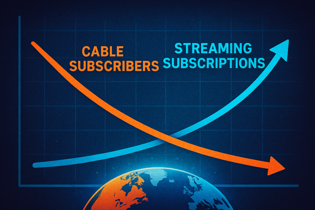 Cable TV subscribers falling as streaming increases. 